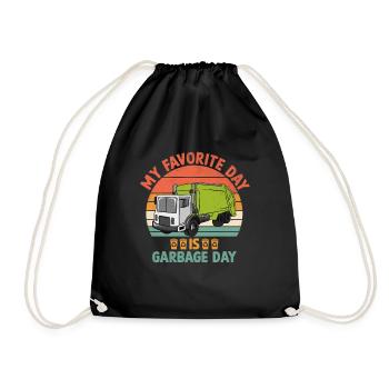 Mon jour préféré est Garbage Day Trash Collector - Sac de sport léger - noir - Devant