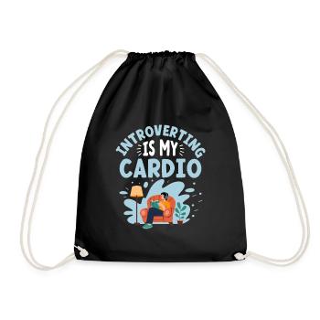 L’introvertissement est mon dicton cardio pour les introvertis - Sac de sport léger - noir - Devant
