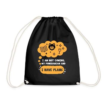 Je ne viens pas mon Loulou de Poméranie et j’ai des projets - Sac de sport léger - noir - Devant
