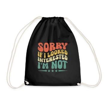Désolé si j’avais l’air intéressé, je ne suis pas sarcastique - Sac de sport léger - noir - Devant