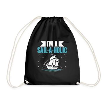 I’m A Sail A Holic Paddle Boat - Drawstring Bag - black - Front