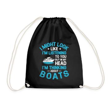 J’ai peut-être l’air de t’écouter, mais dans mon - Sac de sport léger - noir - Devant