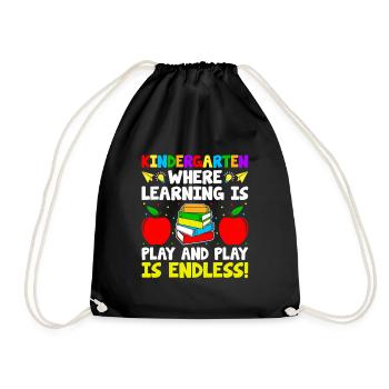 Jardin d’enfants où l’apprentissage est le jeu et le jeu est - Sac de sport léger - noir - Devant