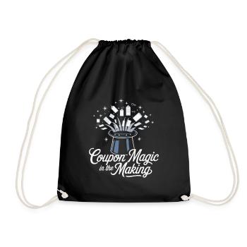 Coupon-Magie in der Herstellung Couponer Shopper Speichern - Turnbeutel - Schwarz - Vorne