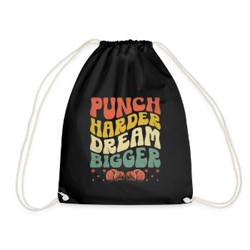 Coup de poing plus fort Rêve plus grand Boxer Sports Force - Sac de sport léger - noir - Devant