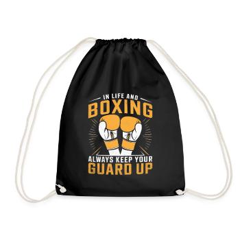 Dans la vie et la boxe, gardez toujours votre garde Boxer - Sac de sport léger - noir - Devant