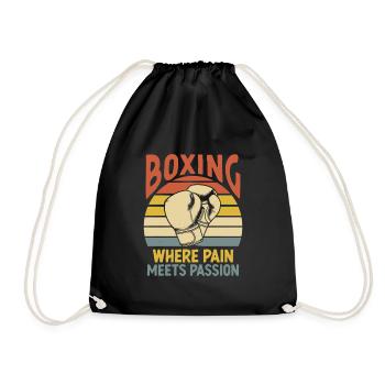 Boxe où la douleur rencontre la passion Boxer Sports - Sac de sport léger - noir - Devant