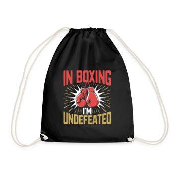 En boxe, je suis un boxeur invaincu, un sportif, un athlète de gymnastique - Sac de sport léger - noir - Devant
