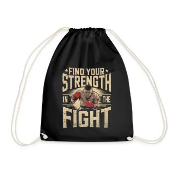 Trouvez votre force dans les sports de boxe de combat - Sac de sport léger - noir - Devant
