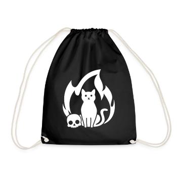 Purr-gatory - Drawstring Bag - black - Front