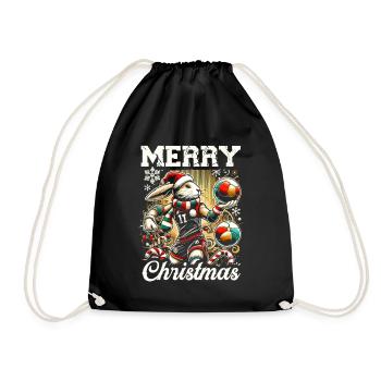 Joyeux Noël Handball Sports Athlète - Sac de sport léger - noir - Devant