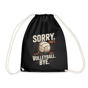Volley-ball amusant - Sac de sport léger - noir - Devant