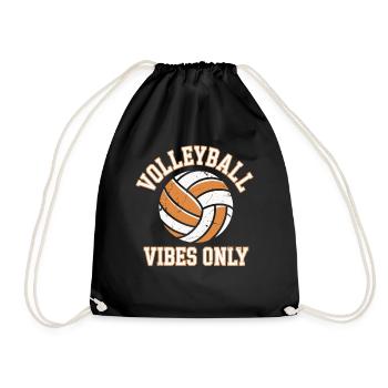 Volleyball Vibes Only Volleyball Players - Drawstring Bag - black - Front