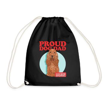 Cocker Spaniel Dad Cocker Spaniels Cadeaux - Sac de sport léger - noir - Devant