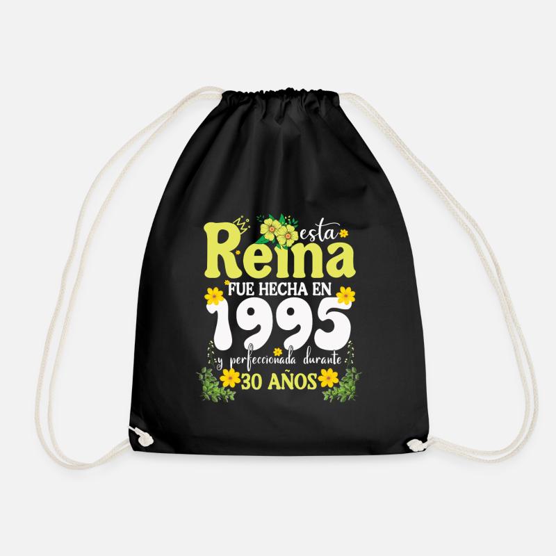 30 Jahre 1995 Vintage Retro Geburtstagsgeschenk - Turnbeutel - Schwarz