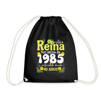 40 ans anniversaire cadeau femme fabriqué en 1985 - Sac de sport léger - noir - Devant