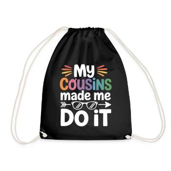 Drôle de cousins Cousin - Sac de sport léger - noir - Devant