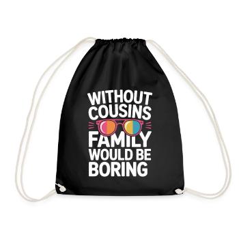 cousin drôle disant cousin - Sac de sport léger - noir - Devant