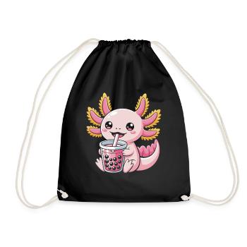 Axolotl mignon - Sac de sport léger - noir - Devant