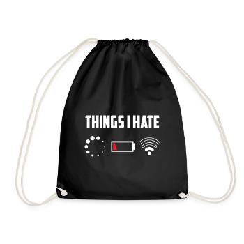 Things I Hate Programmer Coder Coding Developer So - Turnbeutel - Schwarz - Vorne