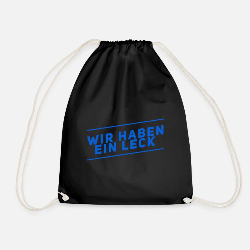 da ist ein Leck - Turnbeutel - Schwarz