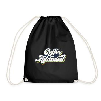 Coffee Addicted Graphic Tea Lover Drinking Tea Cup - Turnbeutel - Schwarz - Vorne