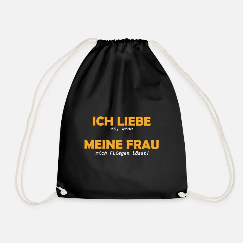 Fliegen Spruch Geschenk - Turnbeutel - Schwarz