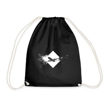 Airplane Airplane - Drawstring Bag - black - Front