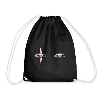 eye eye red symbol - Drawstring Bag - black - Front