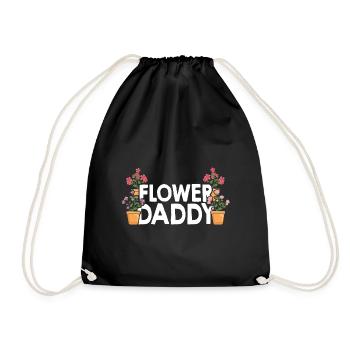 Flower Daddy Botanical Flowers Gardening Plant Lov - Turnbeutel - Schwarz - Vorne