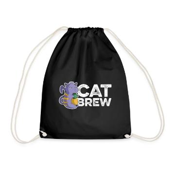 Cat Brew Graphic Homebrewing Winemaking Brewery Cr - Turnbeutel - Schwarz - Vorne