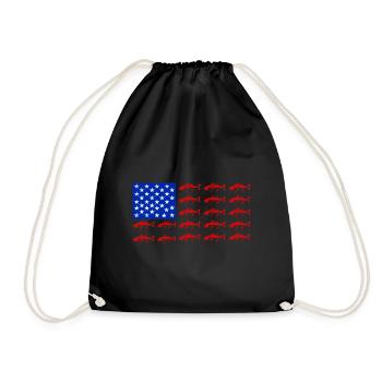Drapeau américain Pêche au poisson USA Patriot Fisherman A - Sac de sport léger - noir - Devant