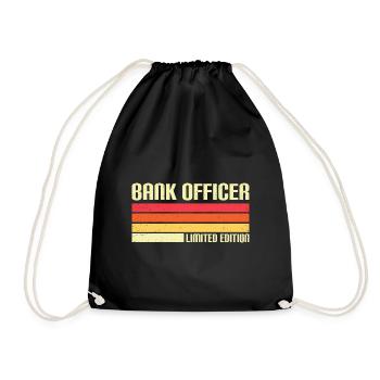 Bank Officer Limited Edition Banker Bank Clerk Fin - Turnbeutel - Schwarz - Vorne