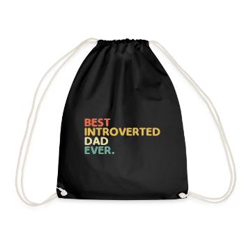 Meilleur dicton de papa introverti pour les introvertis - Sac de sport léger - noir - Devant
