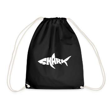 Requin requin animal sous-marin - Sac de sport léger - noir - Devant
