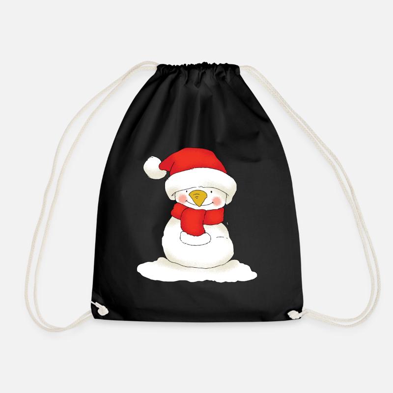 Christmas Snowman - Turnbeutel - Schwarz