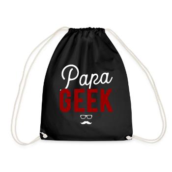 Papa geek cadeau - Sac de sport léger - noir - Devant