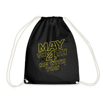 MAY THE 4TH BE WITH YOU - Turnbeutel - Schwarz - Vorne