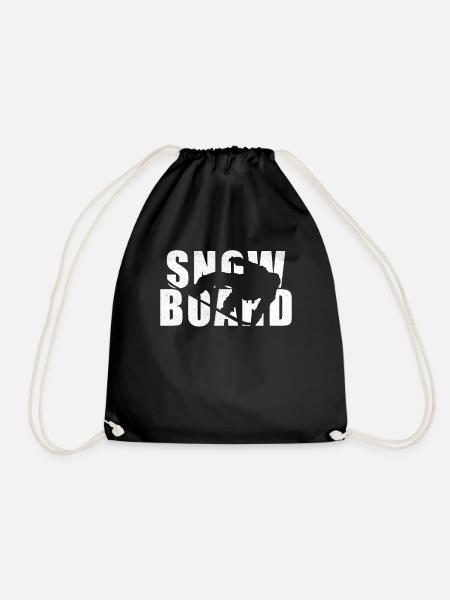 Snowboarding Snowboarder Snowboard Grab Freestsyle - Turnbeutel - Schwarz