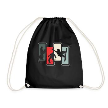 Snowboarding Snowboarder Snowboard Design Chemise - Sac de sport léger - noir - Devant