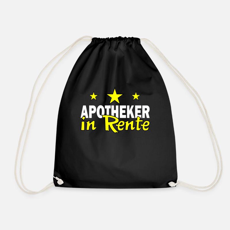 Apotheker Ruhestand Rente Geschenk Tshirt - Turnbeutel - Schwarz