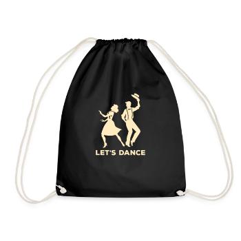Tanzen Tanz Tänzer Swing Tanzpaar Musical - Turnbeutel - Schwarz - Vorne