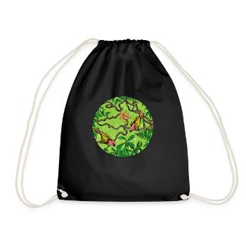 Rainforest tropics environmental protection nature climate change - Drawstring Bag - black - Front