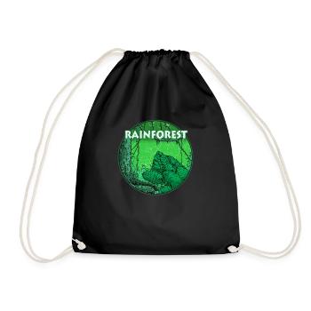 Rainforest tropics environmental protection nature climate change - Drawstring Bag - black - Front