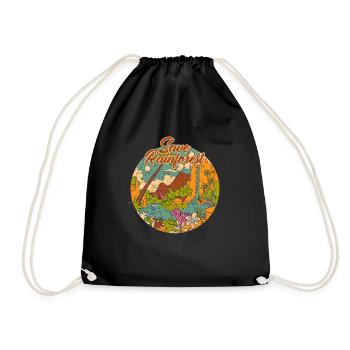 Rainforest tropics environmental protection nature jungle - Drawstring Bag - black - Front