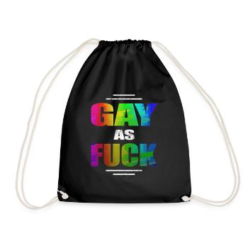 Gay As Fuck Gay AF LGBT LBGTQ Gay Pride Mariage Homosexuel - Sac de sport léger - noir - Devant