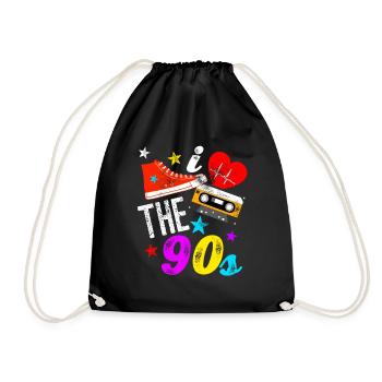 i love the 90s - Turnbeutel - Schwarz - Vorne