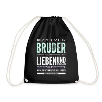 Je suis le fier frère d’un prodige... Schweste - Sac de sport léger - noir - Devant