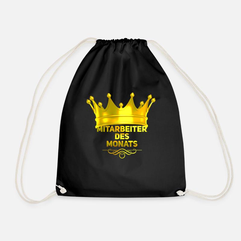 Employee of the Month - Drawstring Bag - black