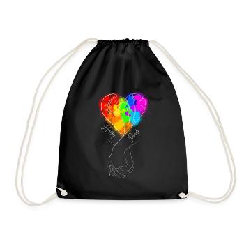 Saint Valentin LBGT Happy & Pride - Sac de sport léger - noir - Devant